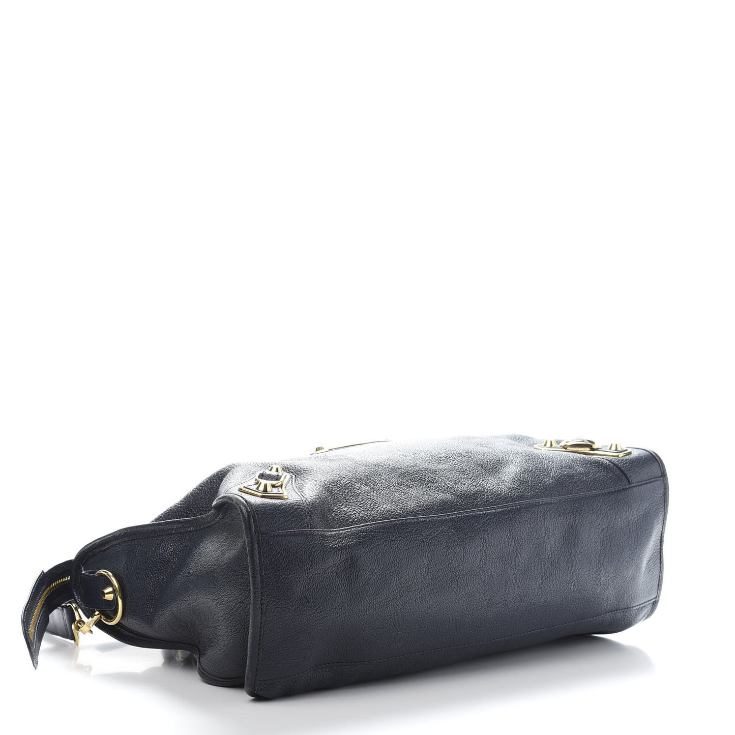 Chevre Gold Metallic Edge Hardware City Bleu Nuit Dark Sea