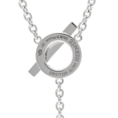 Hermes 18K White Gold Diamond Finesse Lariat Necklace 5 of 5
