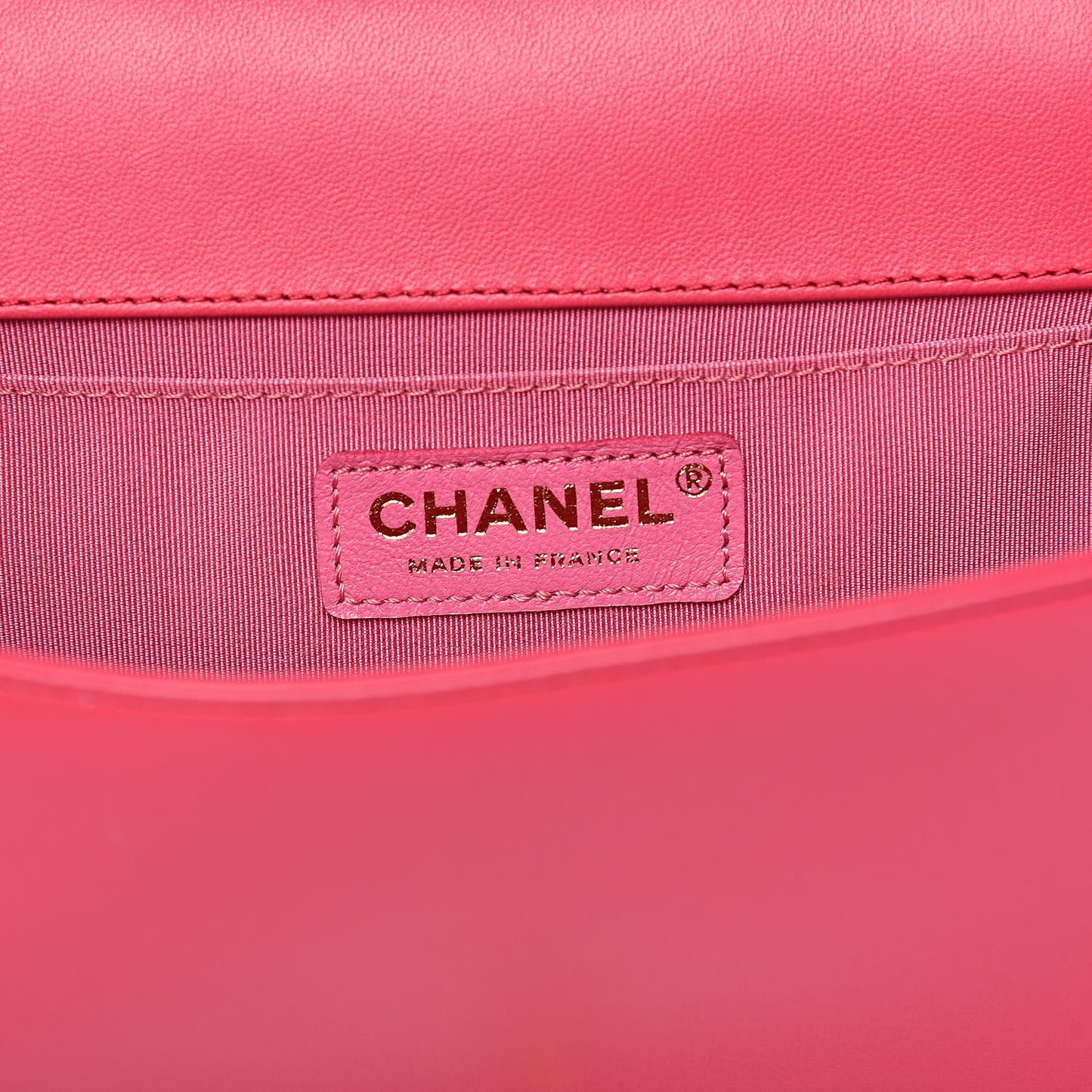 Lambskin Quilted Medium Boy Flap Dark Pink