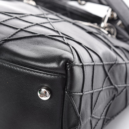Christian Dior Lambskin Cannage Medium Granville Tote Black 13 of 20