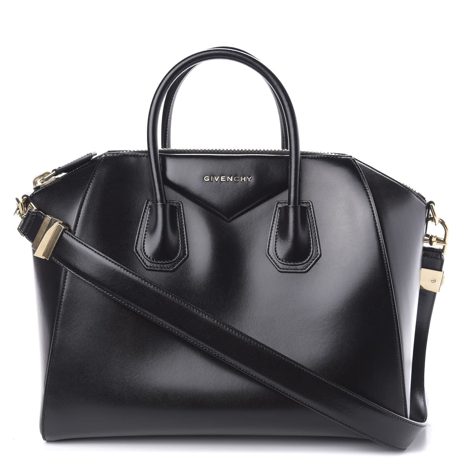 Givenchy Shiny Lord Calfskin Medium Antigona Black 1 of 10