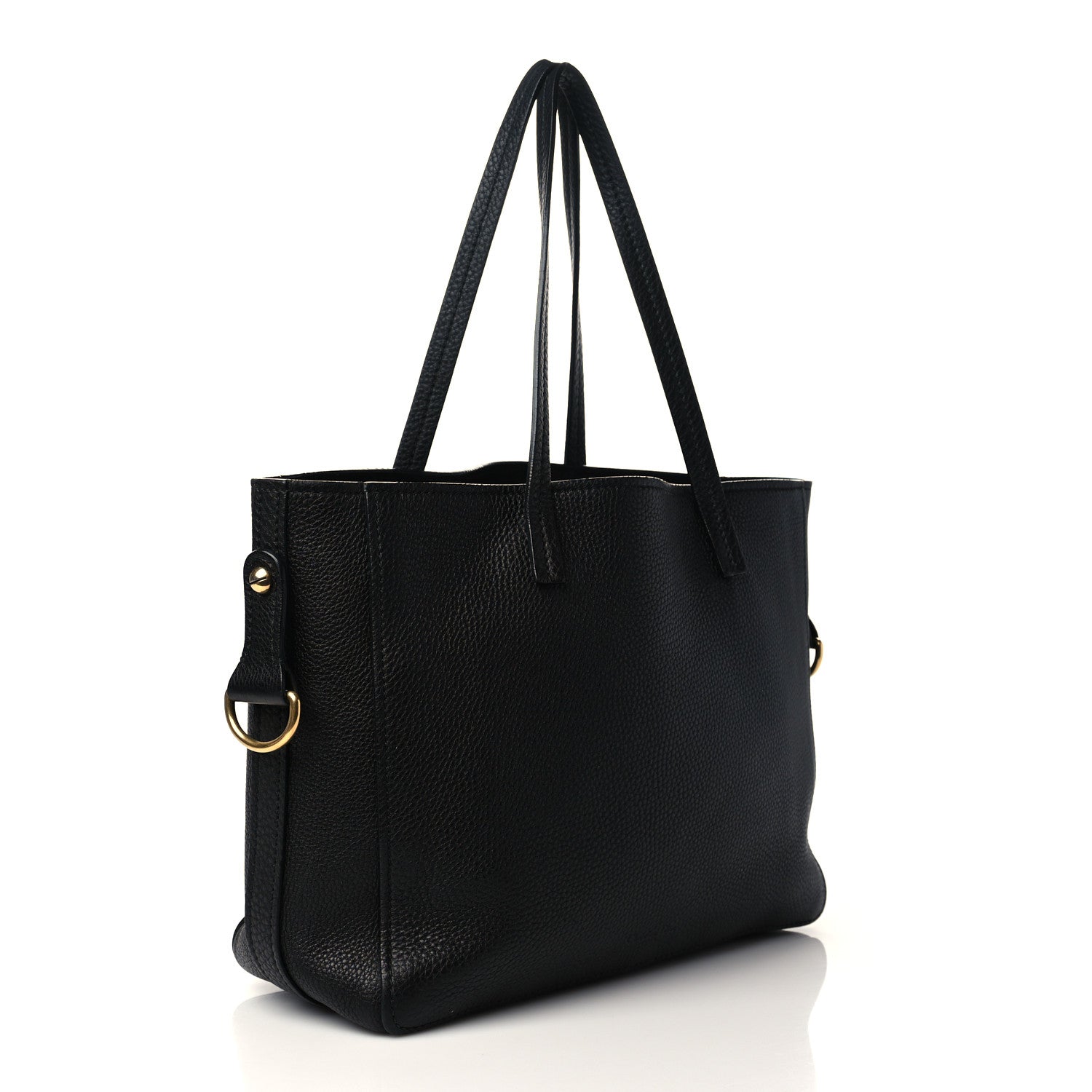 Christian Dior Grained Calfskin D-Bee Shopper Black 2 of 5