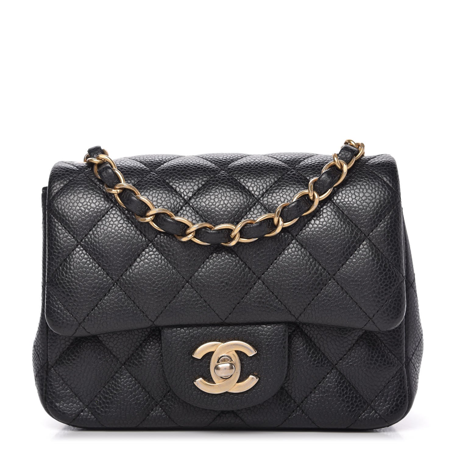 Chanel Caviar Quilted Mini Square Flap Dark Charcoal 1 of 10