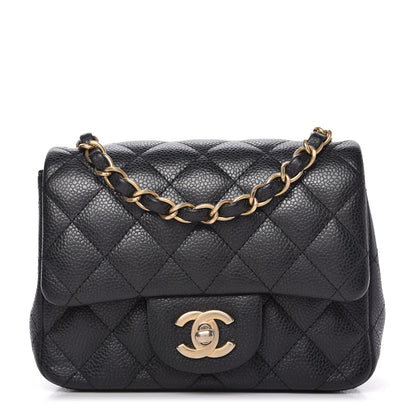 Chanel Caviar Quilted Mini Square Flap Dark Charcoal 1 of 10