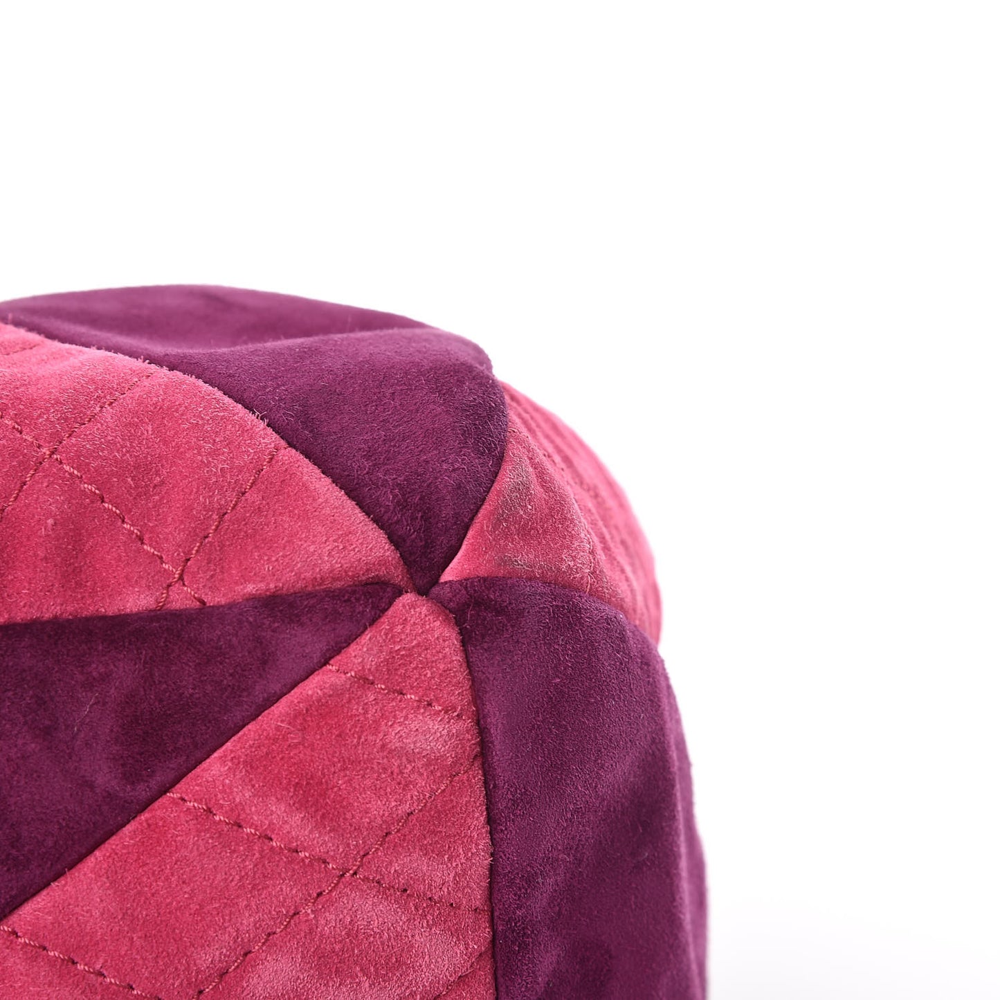 Suede Quilted Patchwork Drawstring Bag Green Pink Purple Burgundy