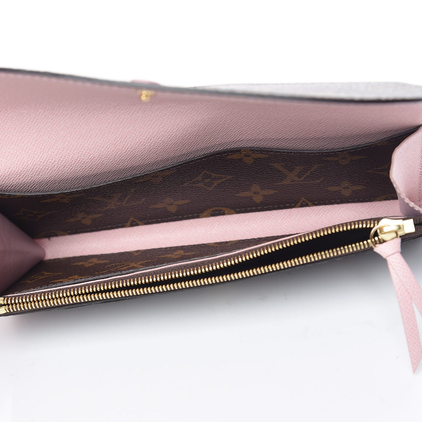 Monogram Emilie Wallet Rose Ballerine