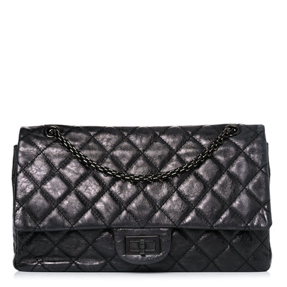 Chanel Metallic Aged Calfskin Quilted 2.55 Reissue 227 Flap So Black 1 of 20