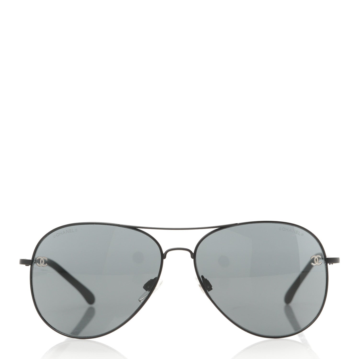 Chanel Aviator CC Sunglasses 4189-T-Q Black 2 of 8