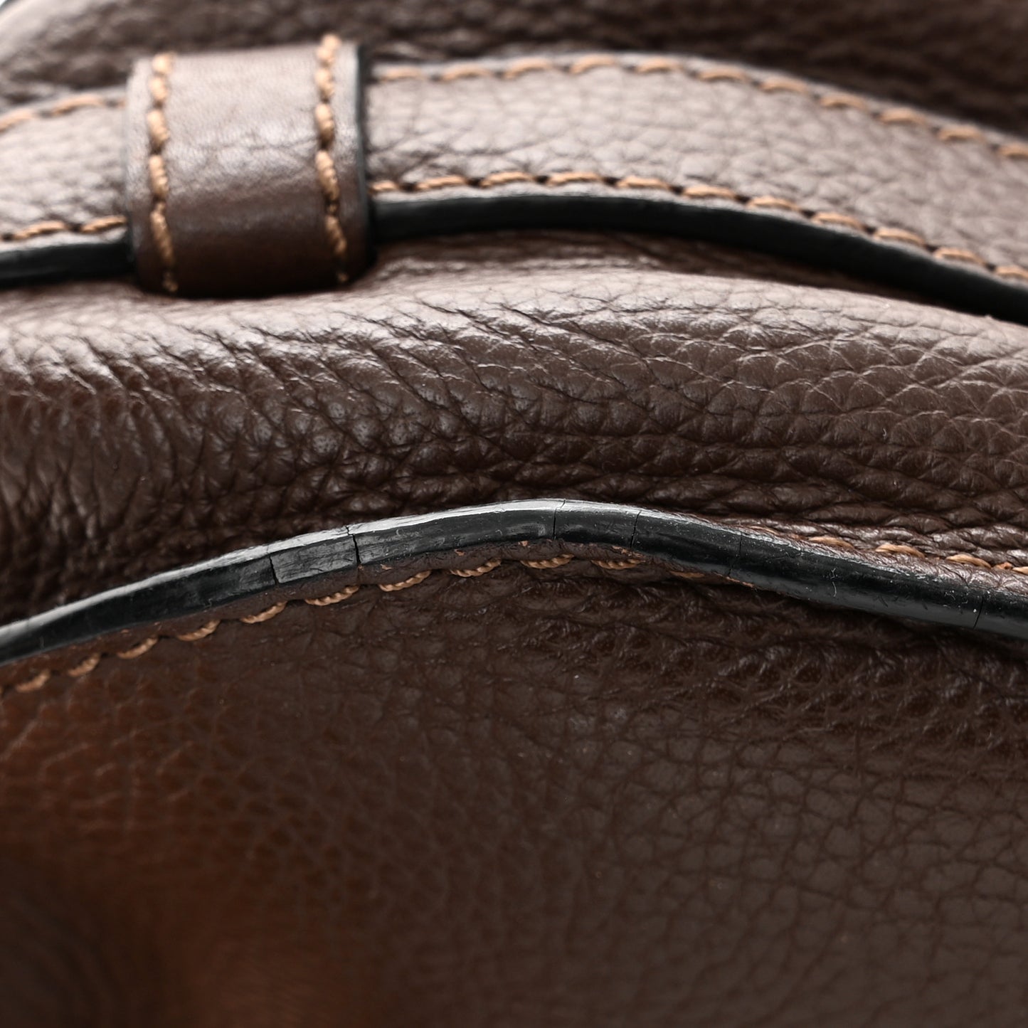Calfskin Mini Marcie Round Crossbody Bag Coffee Shot