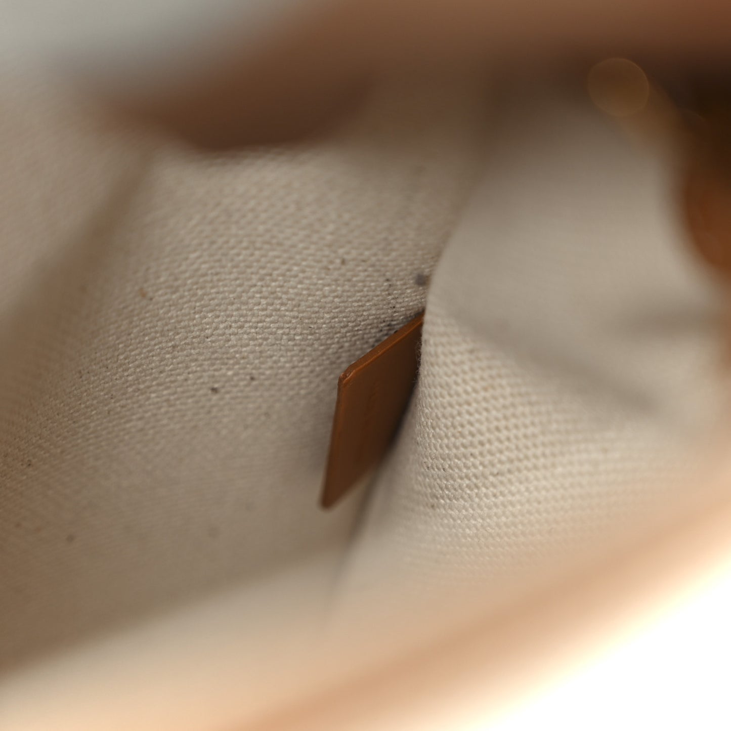 Canvas Calfskin Mini Vertical Cabas Natural Tan
