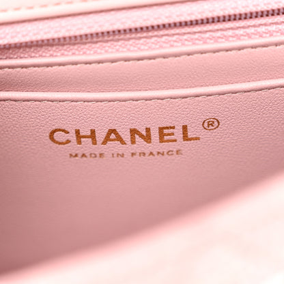 Chanel Tweed Quilted Mini Rectangular Flap Light Pink 6 of 11