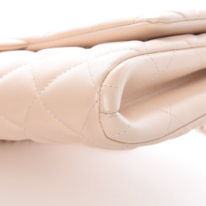 Chanel Lambskin Quilted Clutch With Chain Flap Beige Clair 6 of 9