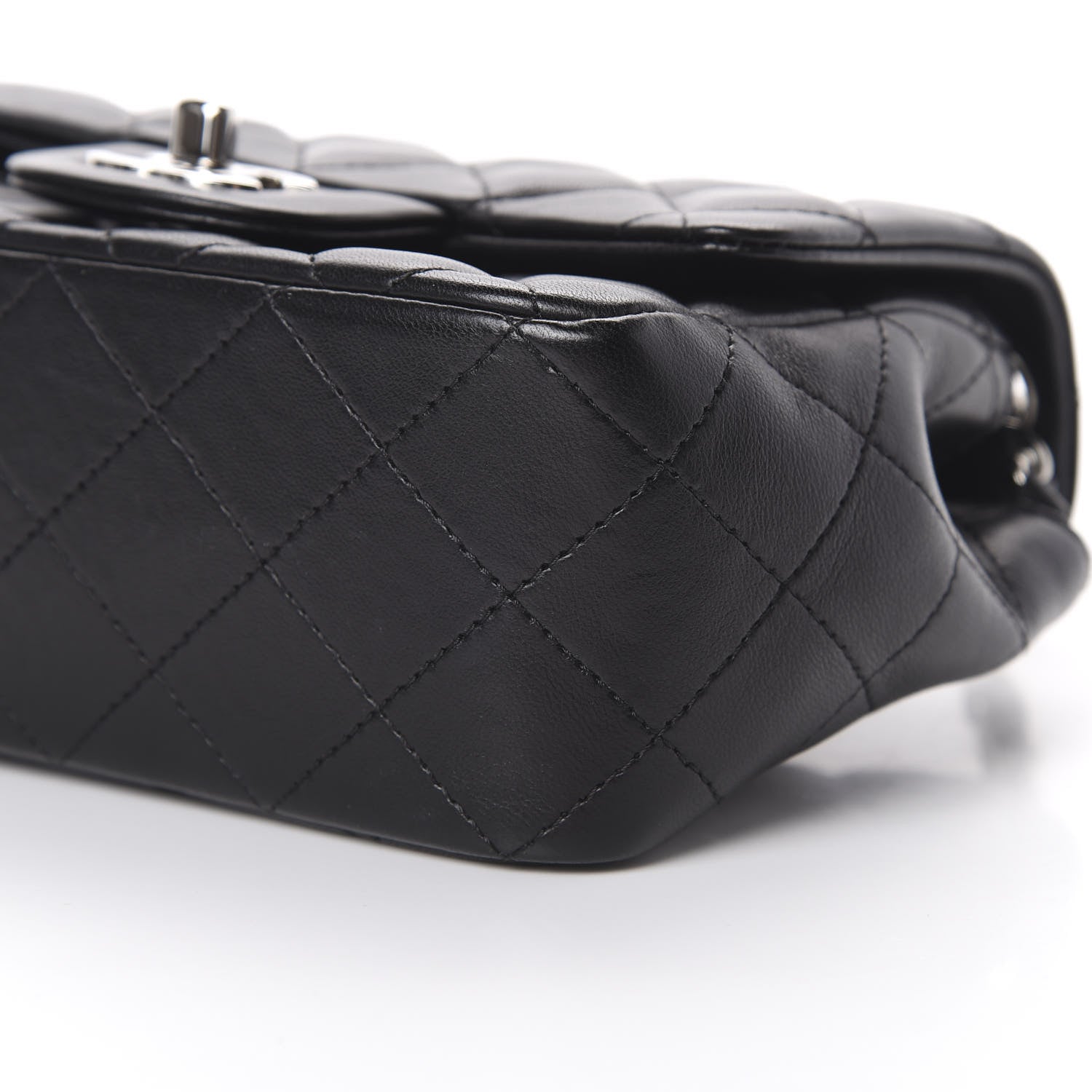 Chanel Lambskin Quilted Mini Square Flap Black 9 of 9