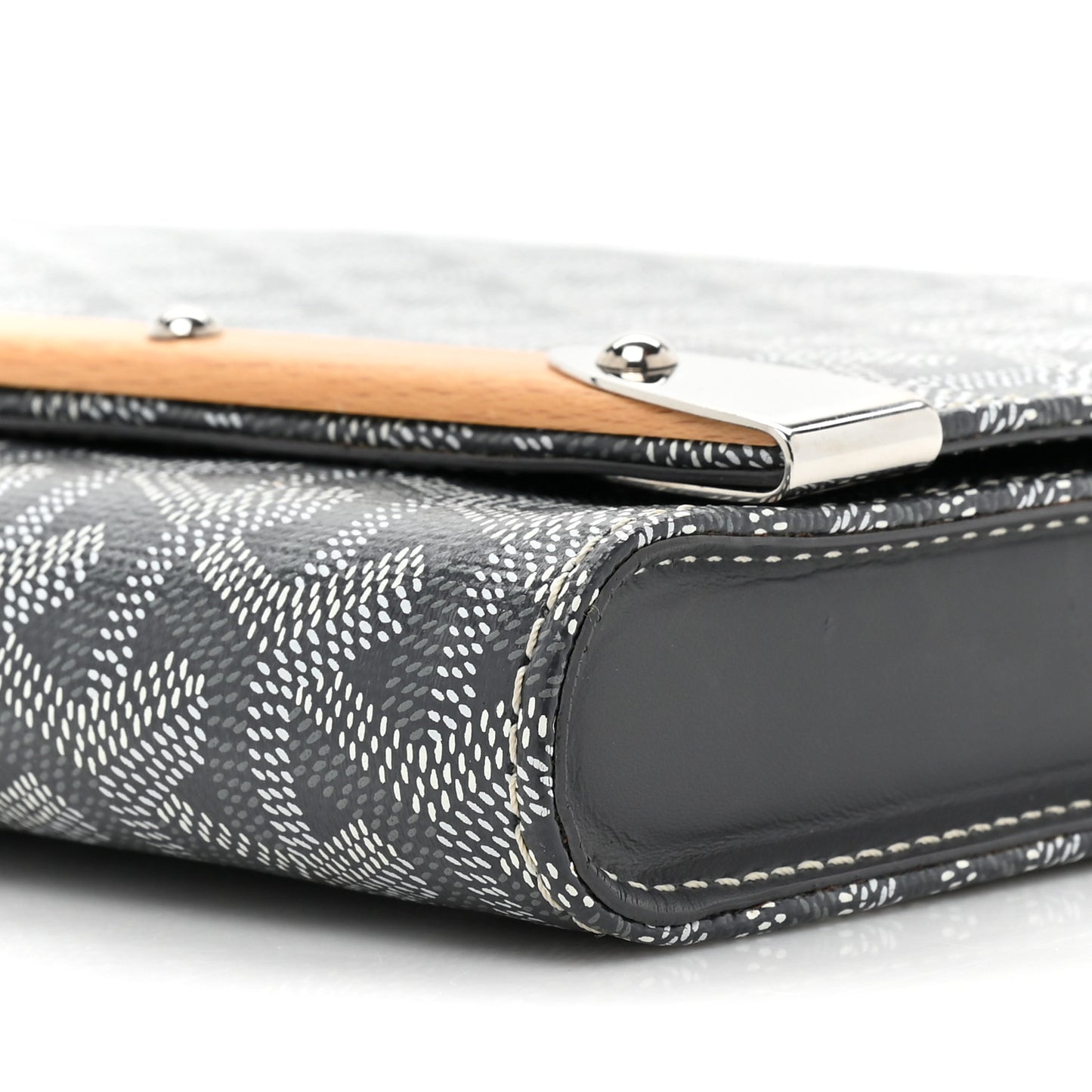 Goyardine Monte Carlo Bois Clutch Grey