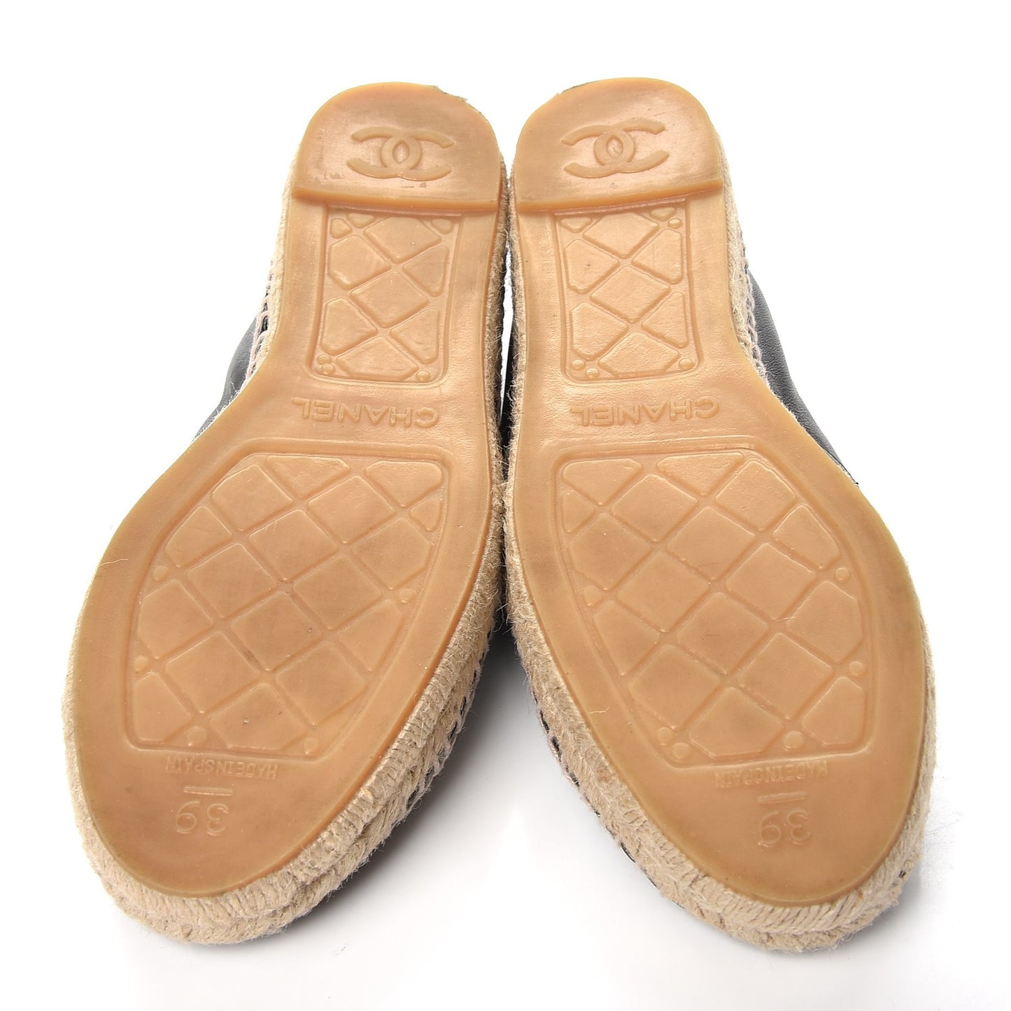 Lambskin CC Espadrilles 39 Black