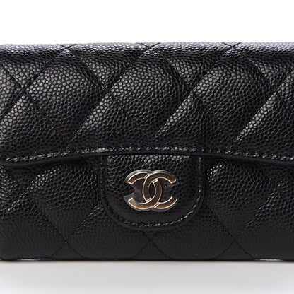 Chanel Caviar Quilted Classic 4 Key Holder Wallet Black 10 of 11