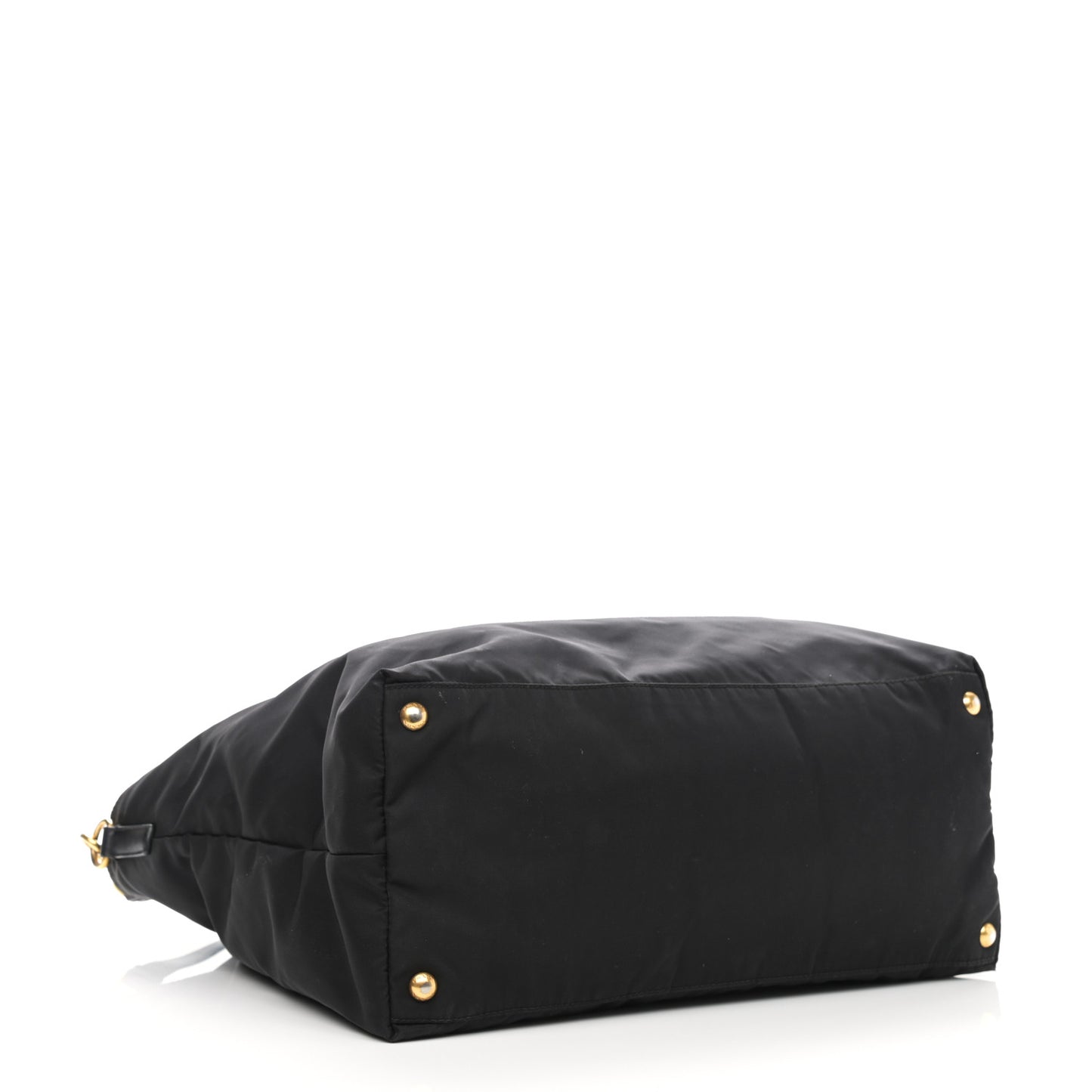 Tessuto Nylon Saffiano Shopping Tote Black