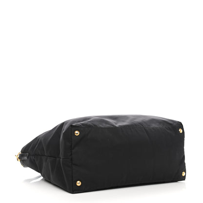 Prada Tessuto Nylon Saffiano Shopping Tote Black 4 of 12