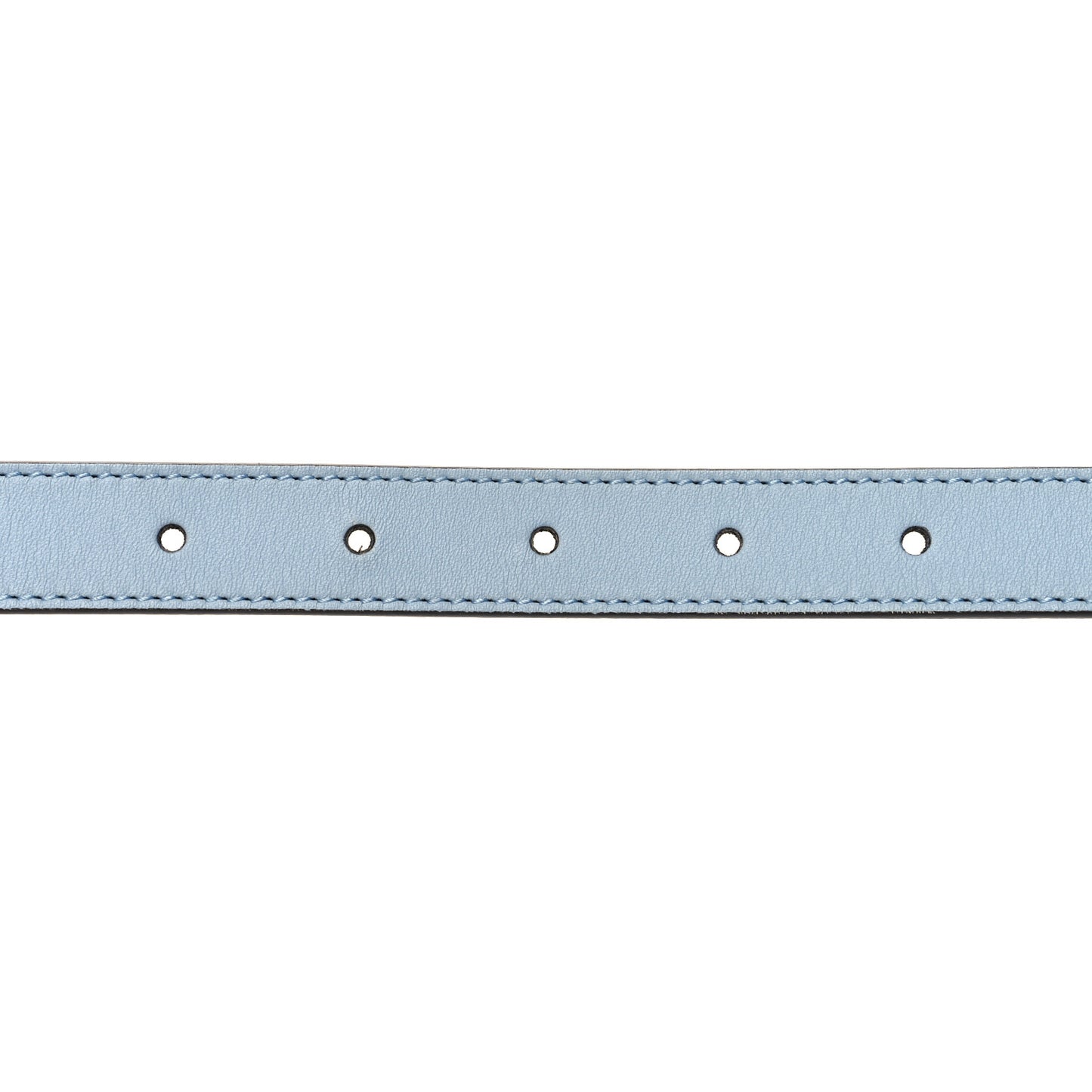 Moon Calfskin Palladium Double G 20mm Belt 95 38 Porcelain Light Blue