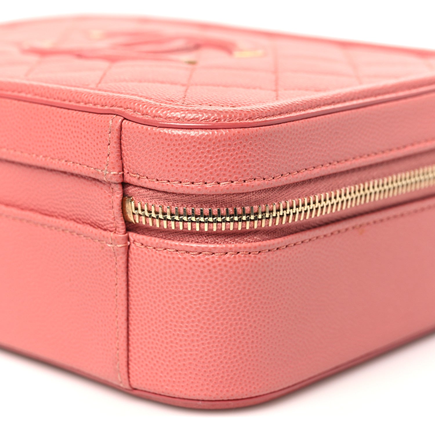 Chanel Caviar Quilted Medium CC Filigree Vanity Case Pink 10 of 11