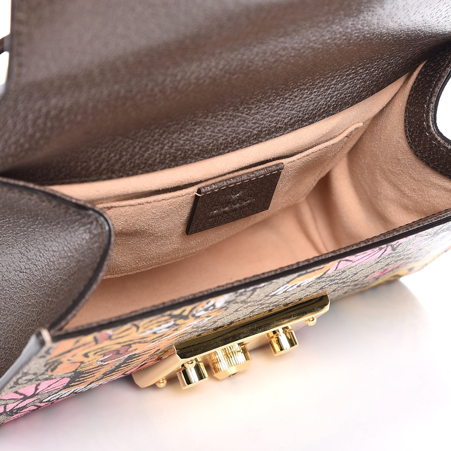 Gucci GG Supreme Monogram Bengal Small Padlock Shoulder Bag Beige Pink 5 of 7