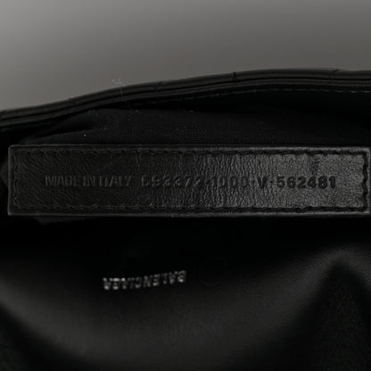 Balenciaga Nappa Calfskin Quilted Large Touch B Shoulder Bag Black 7 of 11
