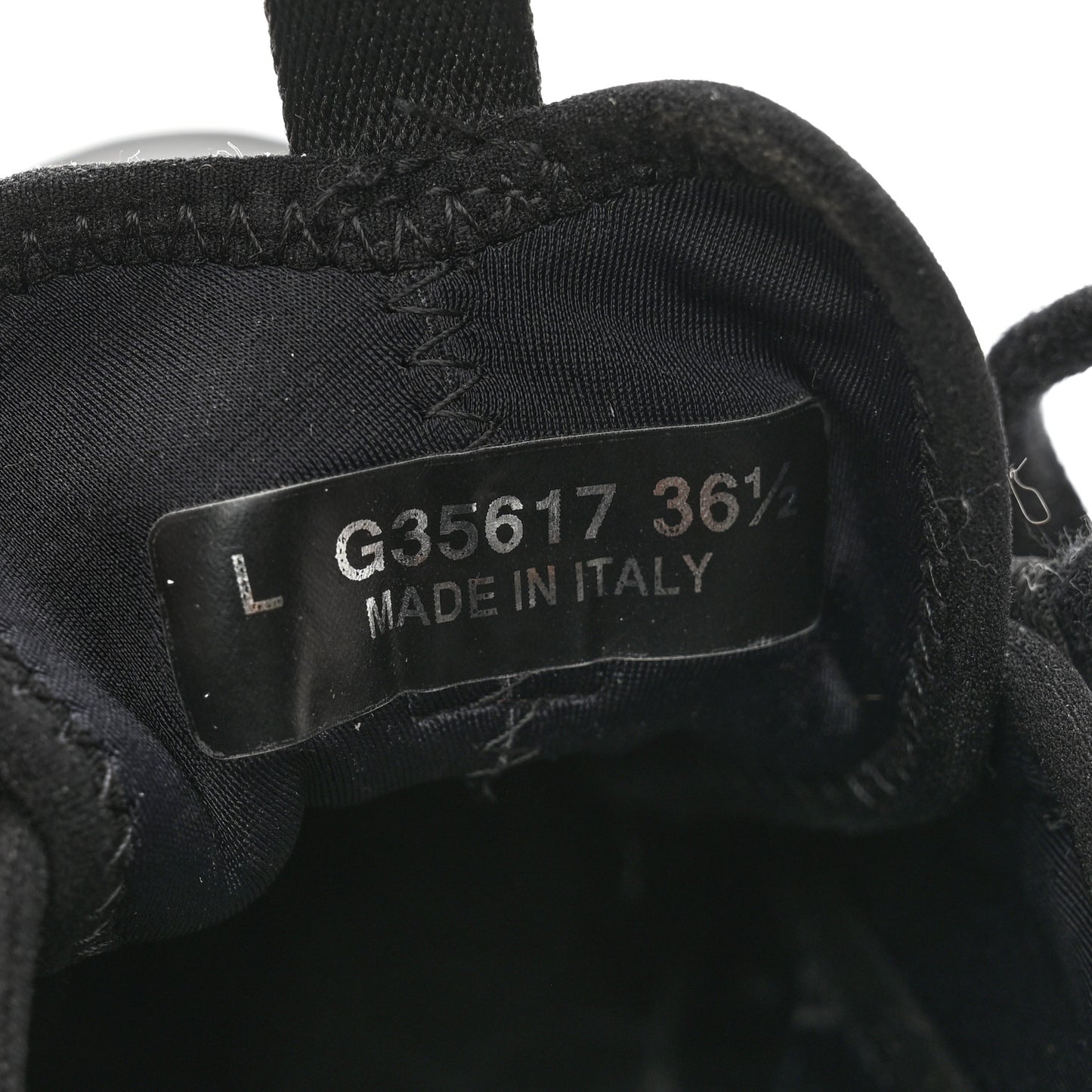 Velvet Calfskin Mixed Fibers CC Sneakers 36.5 Black