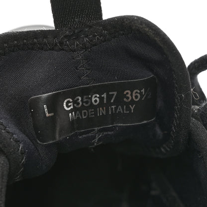 Chanel Velvet Calfskin Mixed Fibers CC Sneakers 36.5 Black 8 of 10