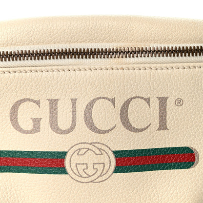 Gucci Grained Calfskin Small Logo Belt Bag White 8 of 10