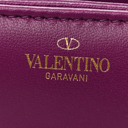 Valentino Garavani Nappa One Stud Chain Clutch Prune 6 of 11