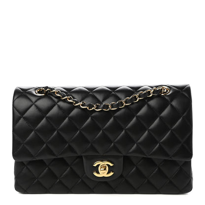 Chanel Lambskin Quilted Medium Double Flap Black 1 of 11