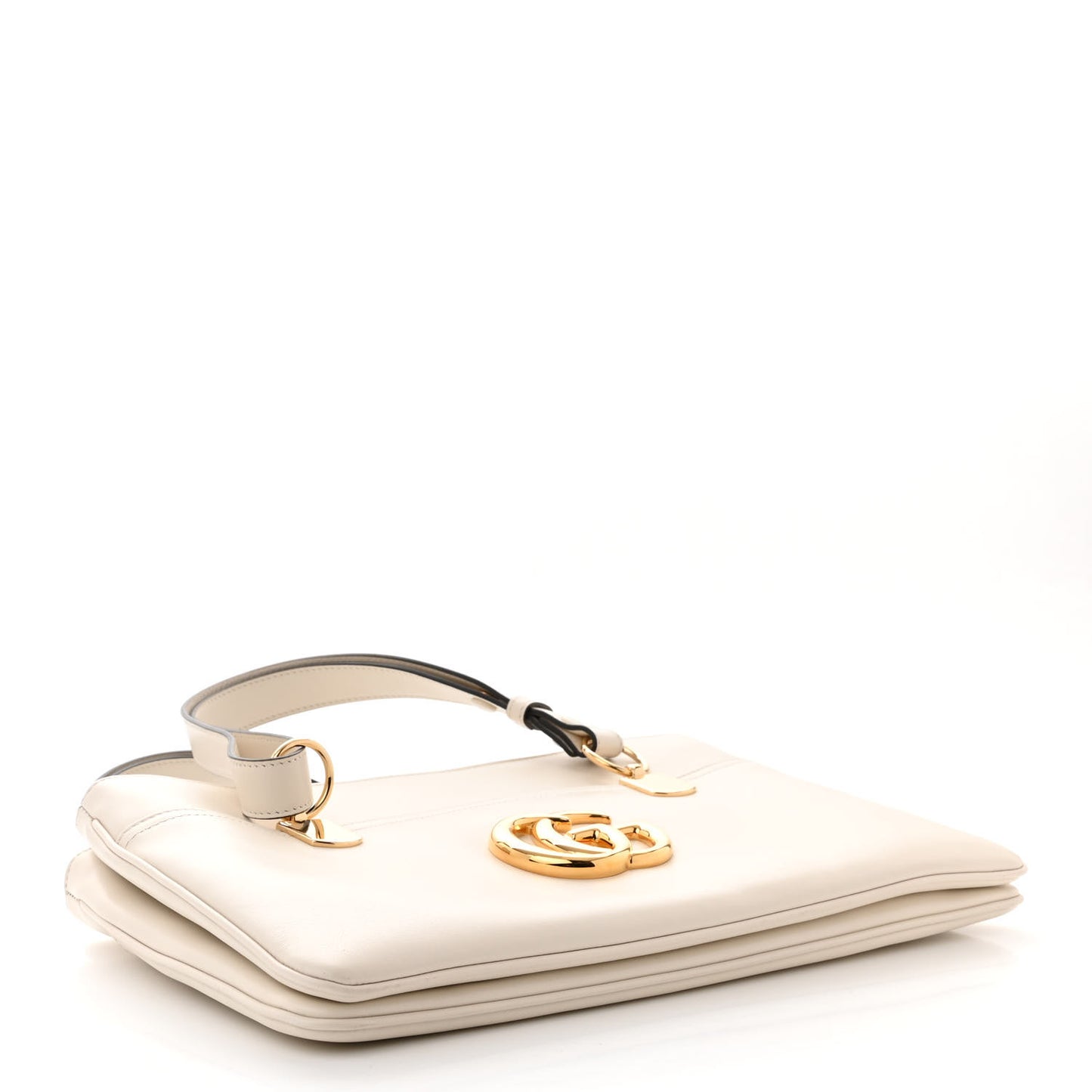 Vitello Palmellato Lux Arli Top Handle Bag White