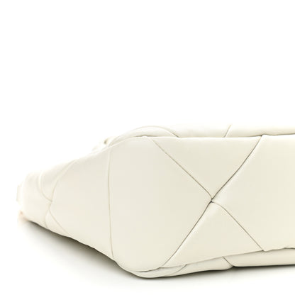Prada Nappa Triangle Quilted Patchwork System Bag White 7 of 8