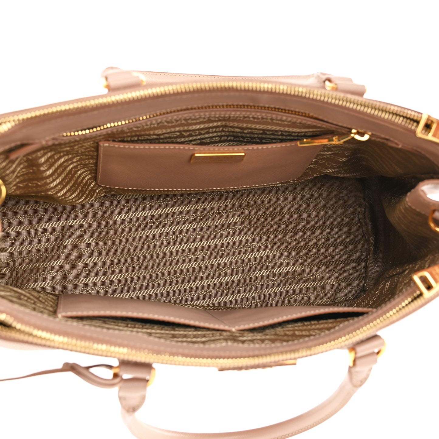 Saffiano Medium Galleria Double Zip Tote Cammeo