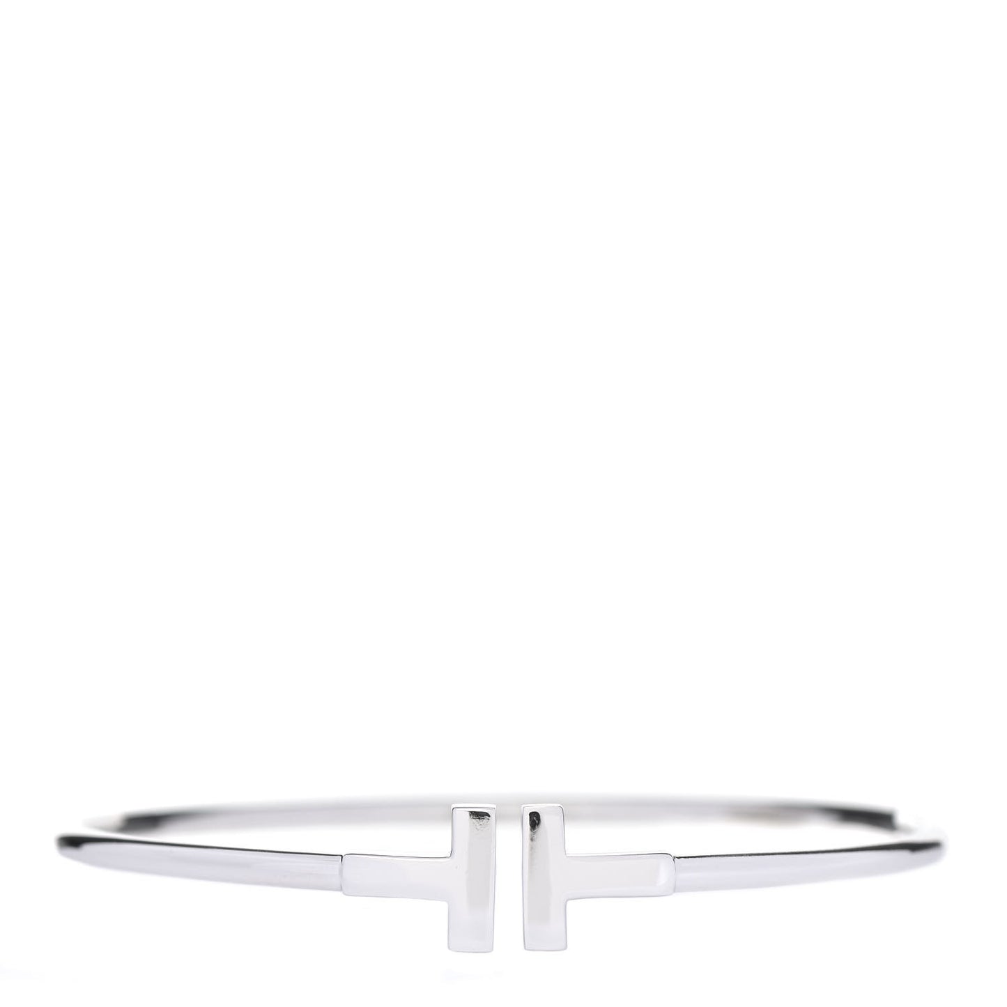 18K White Gold T Wire Bracelet