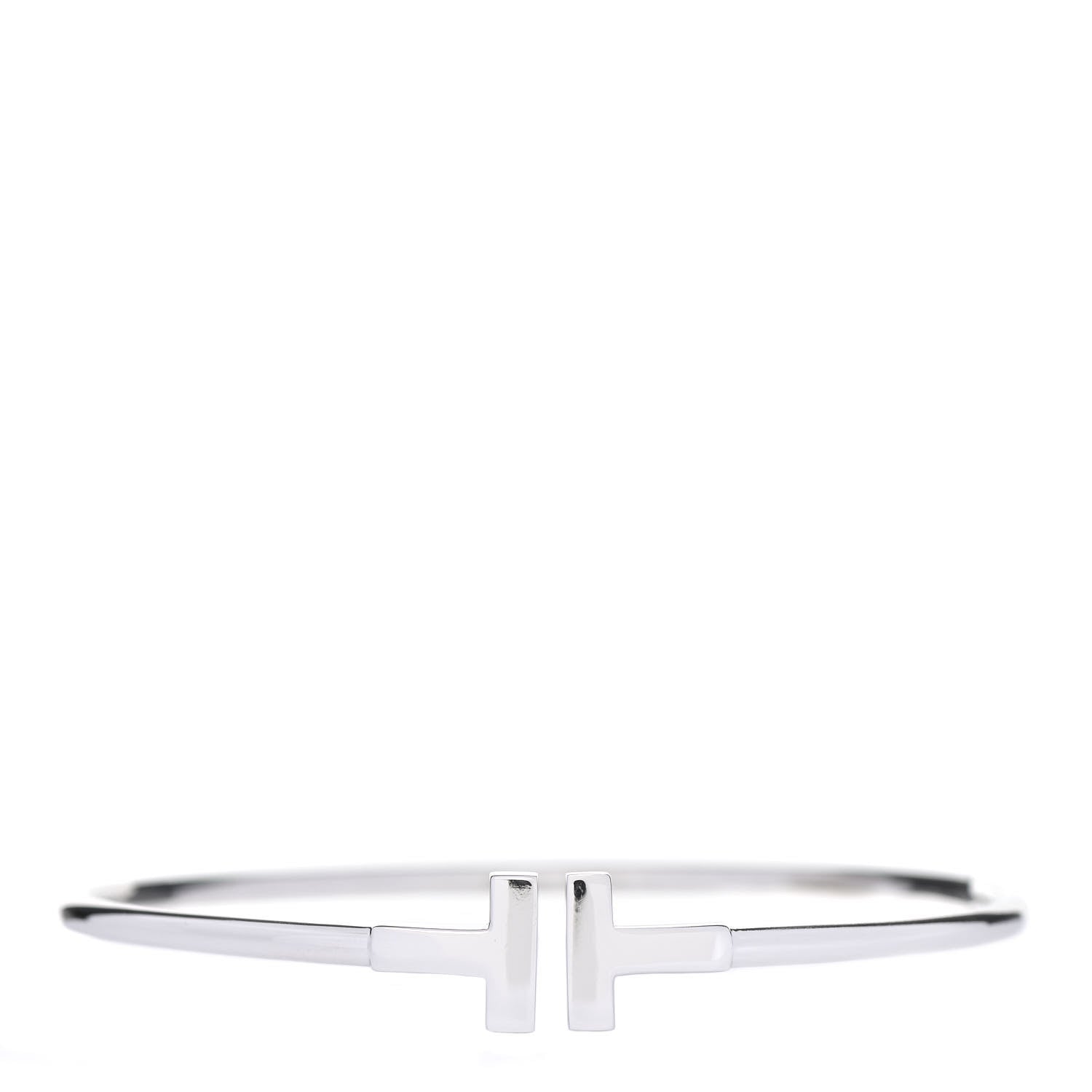 Tiffany 18K White Gold T Wire Bracelet 1 of 5