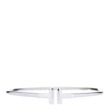 Tiffany 18K White Gold T Wire Bracelet 1 of 5