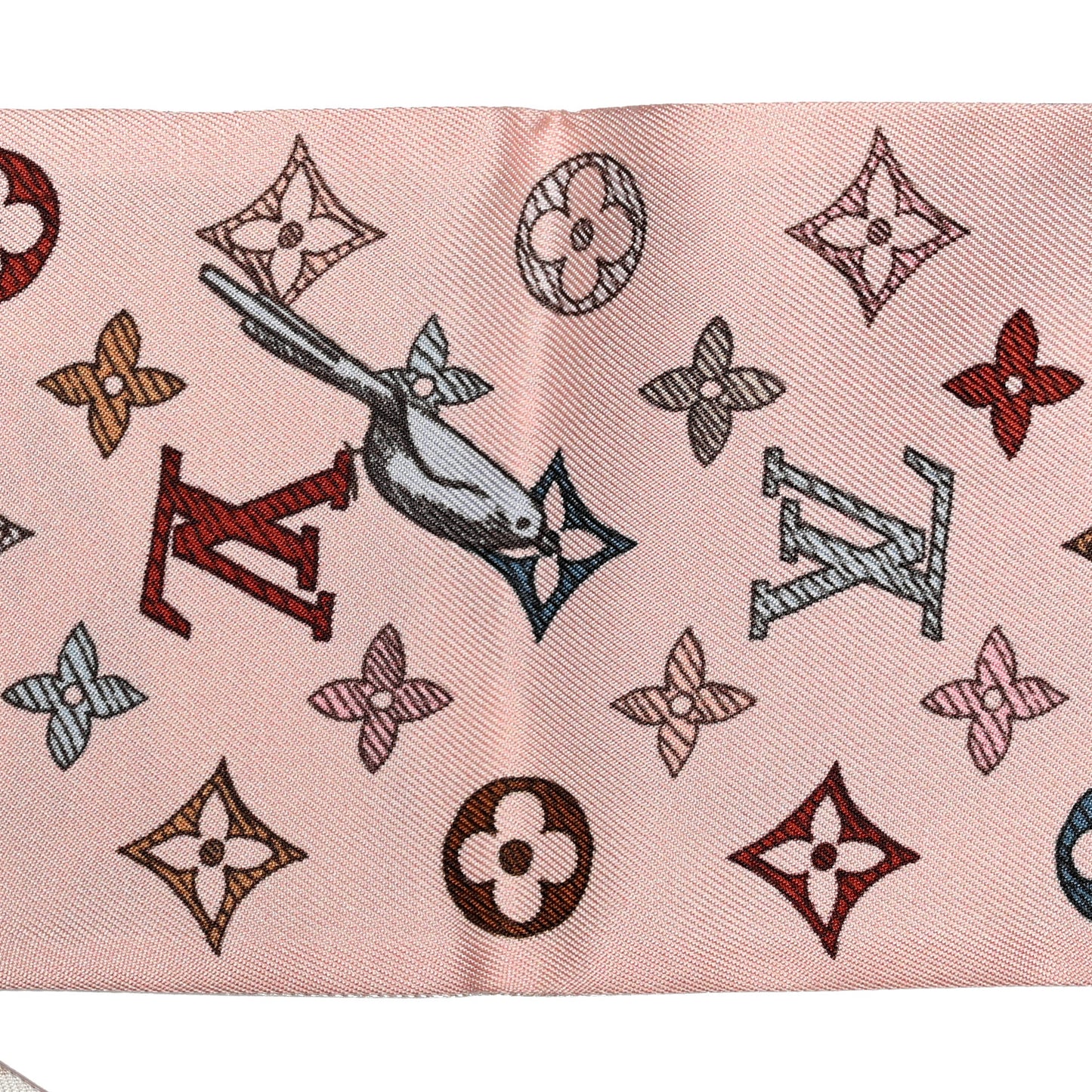 Silk Monogram Up And Away Bandeau Light Pink