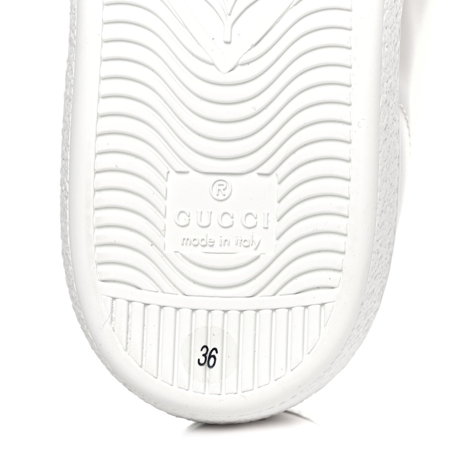 Gucci Calfskin Ayers Bee Embroidered Womens Ace Sneakers 36 White Green 6 of 8