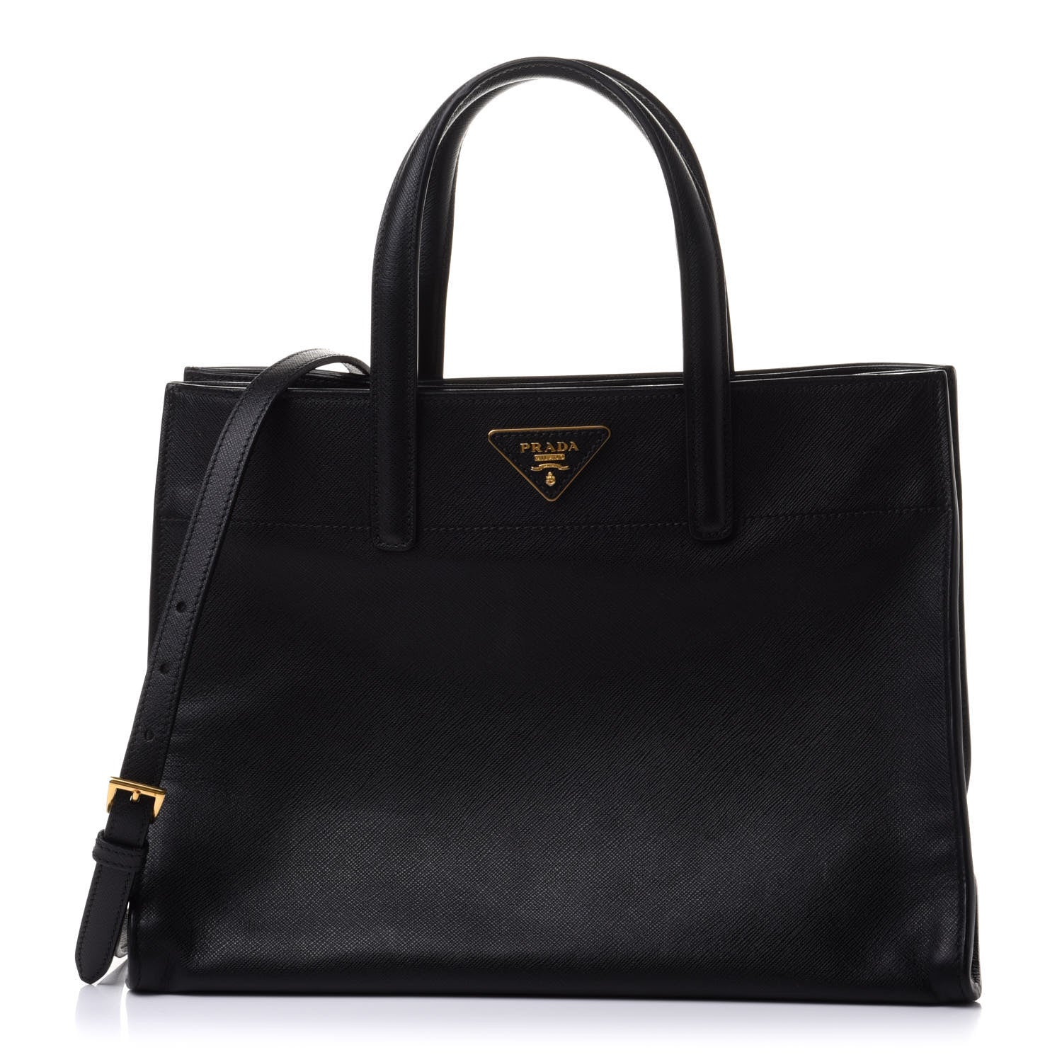 Prada Saffiano Soft Tote Black 1 of 11