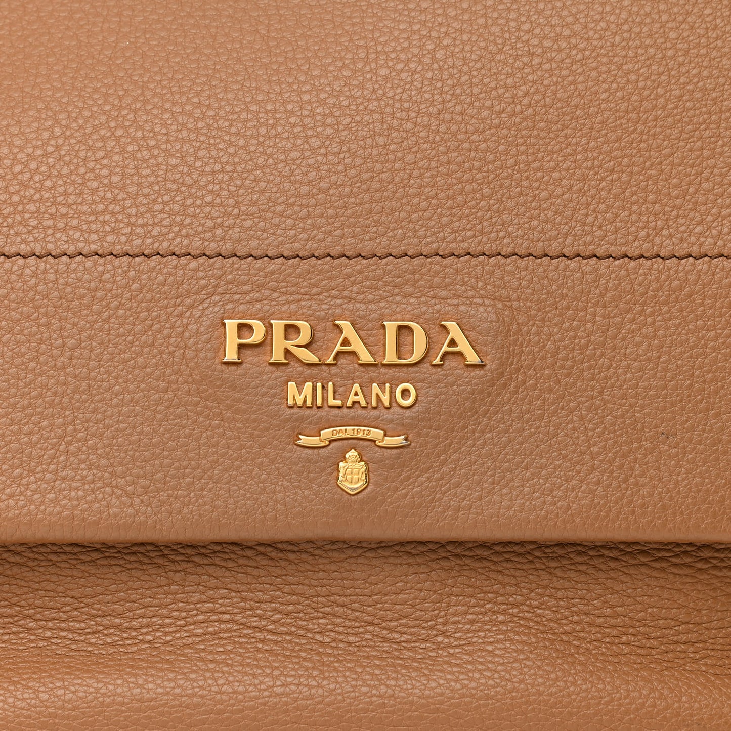 Vitello Daino Flap Shoulder Bag Caramel