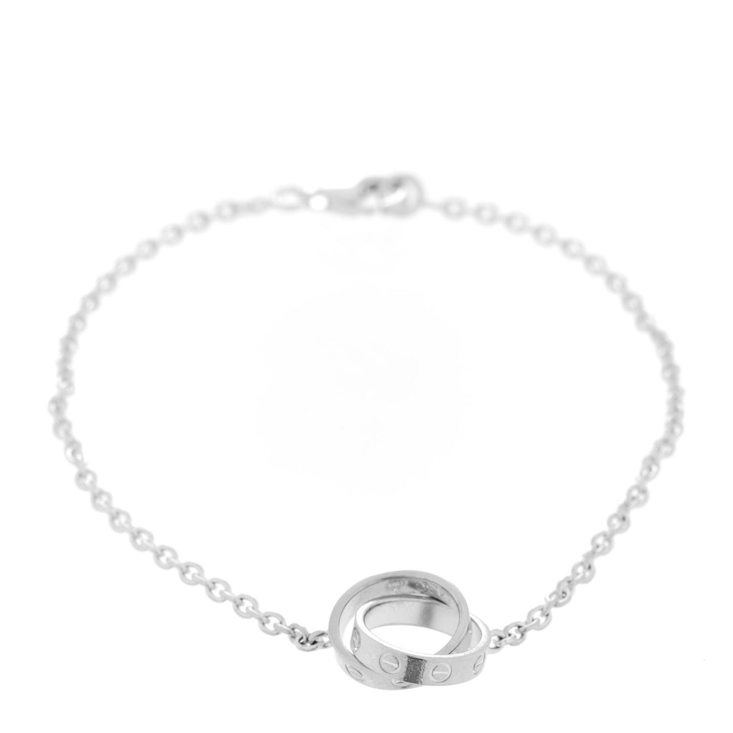18K White Gold Interlocking LOVE Bracelet