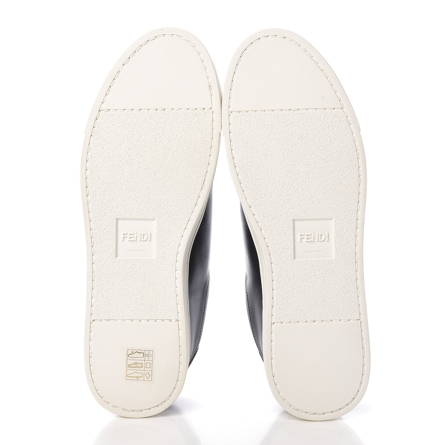 Fendi Vitello Lurex Rockoclick Slip On Sneakers 39.5 Black Gold 7 of 8