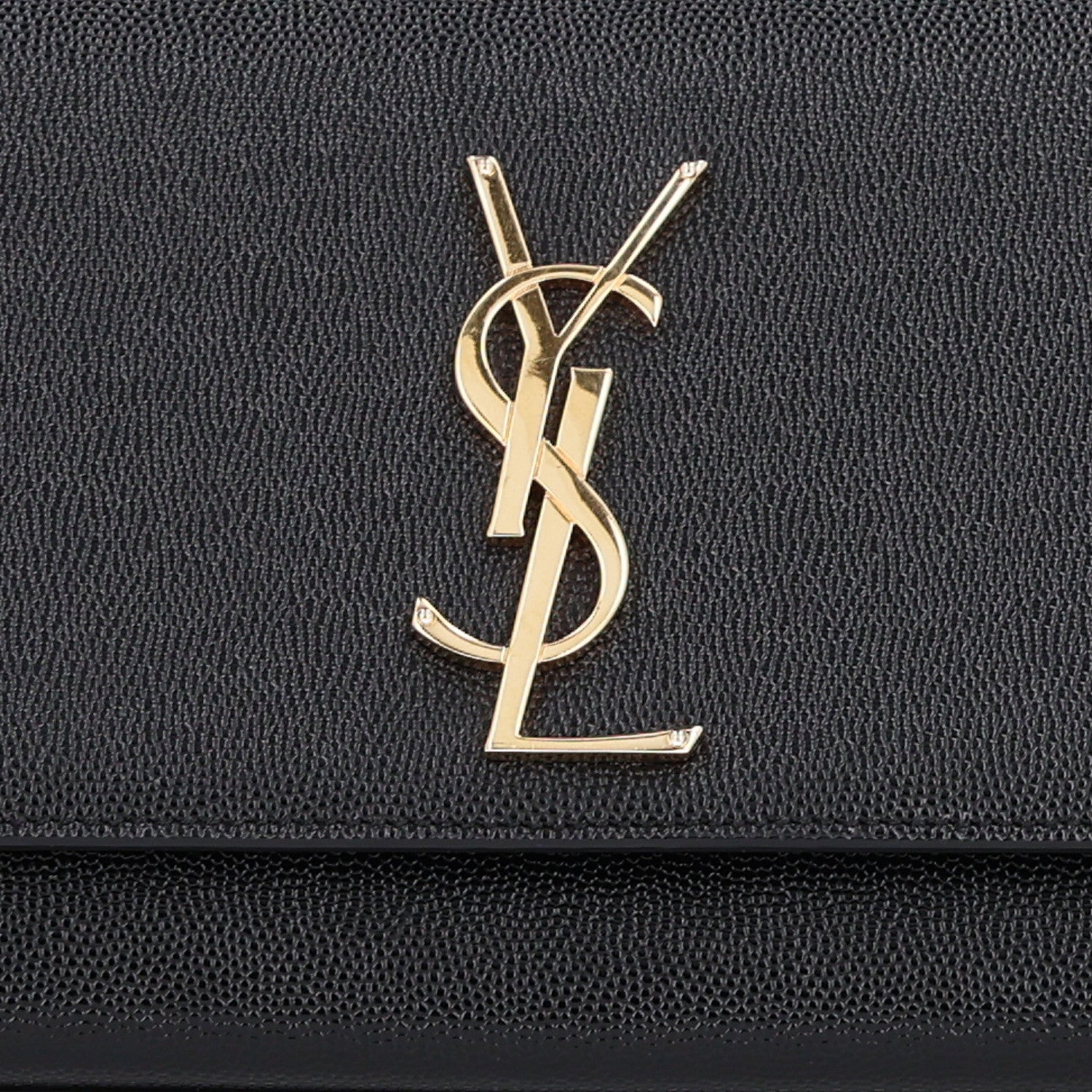 Saint Laurent Grain De Poudre Monogram Cassandre Clutch Black 9 of 10