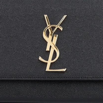 Saint Laurent Grain De Poudre Monogram Cassandre Clutch Black 9 of 10