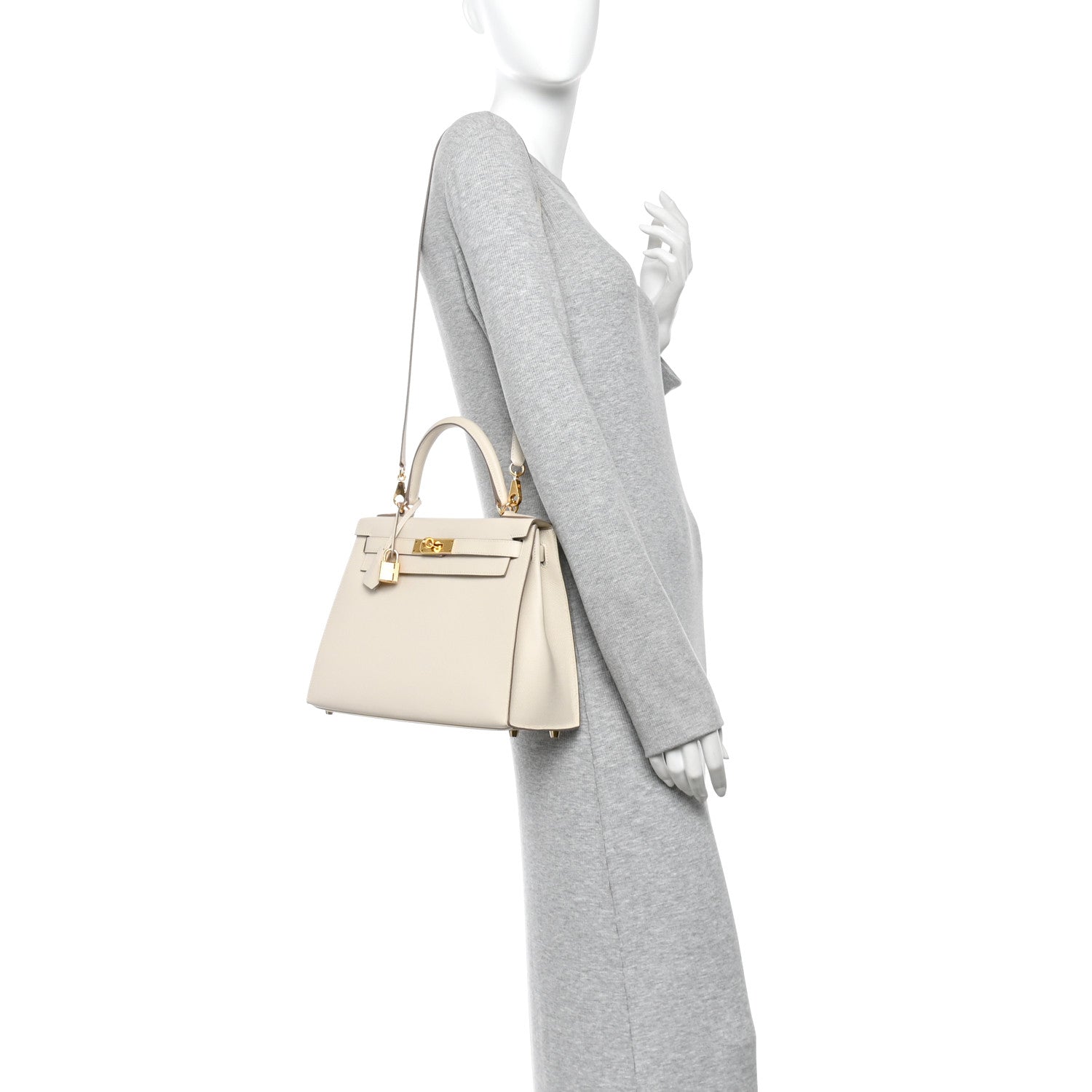 Hermes Epsom Kelly Sellier 28 Craie 2 of 10