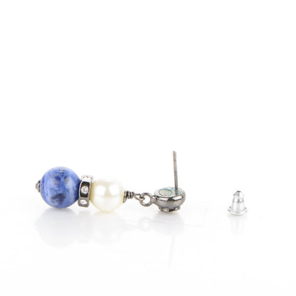 Chanel Crystal Pearl Drop CC Earrings 3 of 6