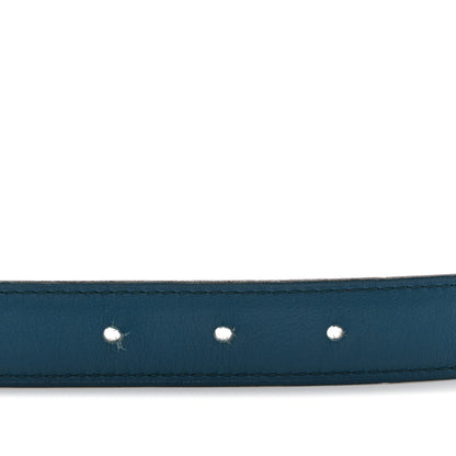 Hermes Swift Epsom 24mm Sydney Belt 80 32 Bleu Izmir White 6 of 7