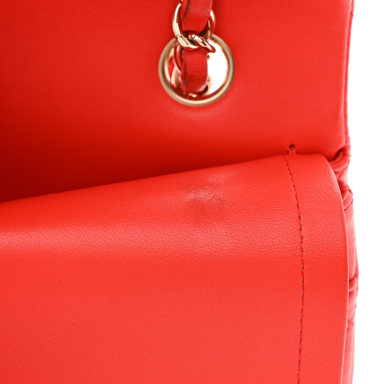 Chanel Lambskin Quilted Medium Double Flap Red 11 of 13