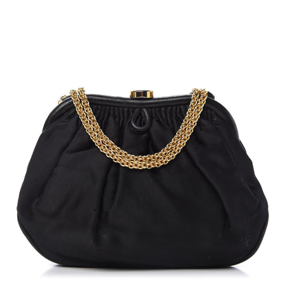 Chanel Satin Kisslock Evening Bag Black 1 of 11